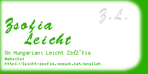 zsofia leicht business card